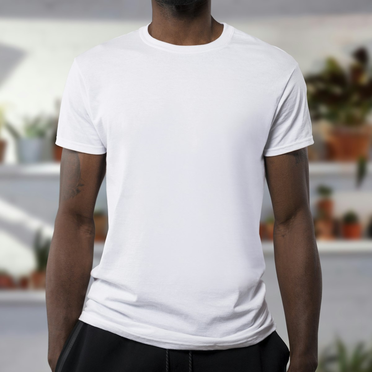 Plain white heavyweight t-shirt